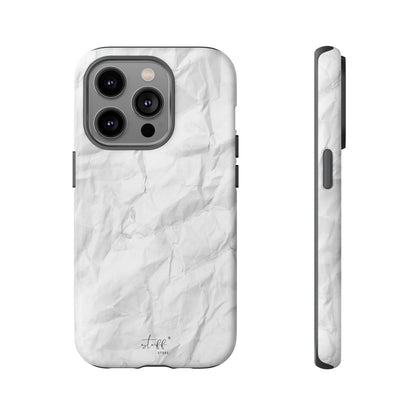 Crinkled Case | Coque résistante double protection anti-choc Effet Papier Froissé Mat