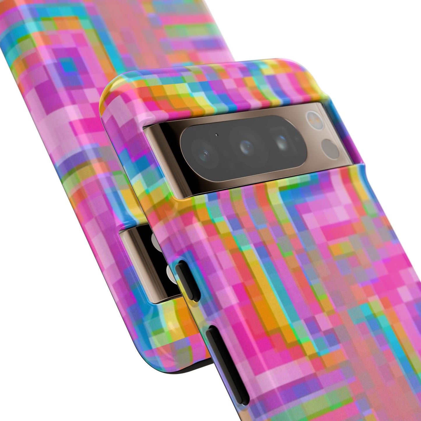 Pixel Case | Coque résistante double protection anti-choc - Motif pixels colorés