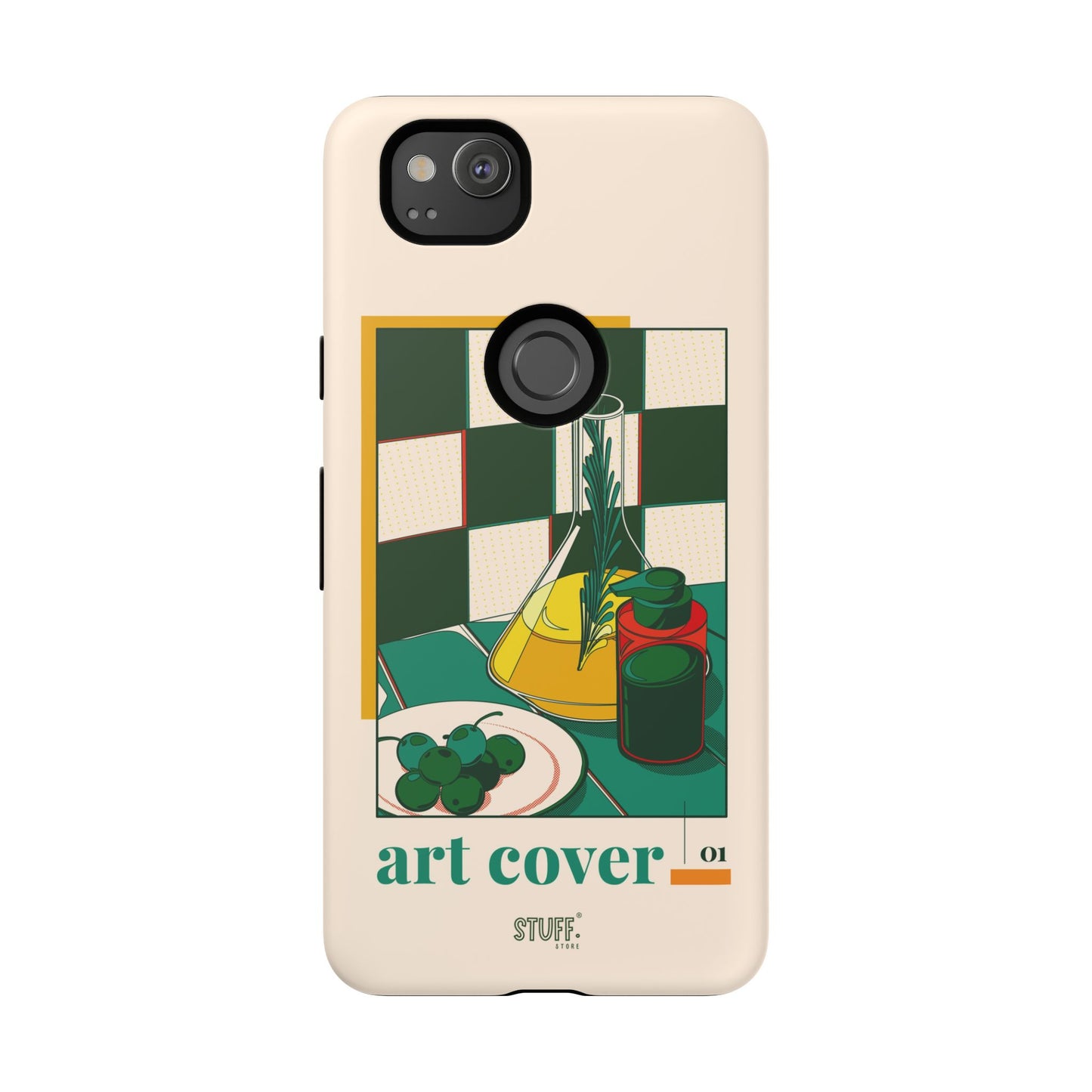 Olio d'Amore Case | Coque résistante double protection avec Design artistique Rétro