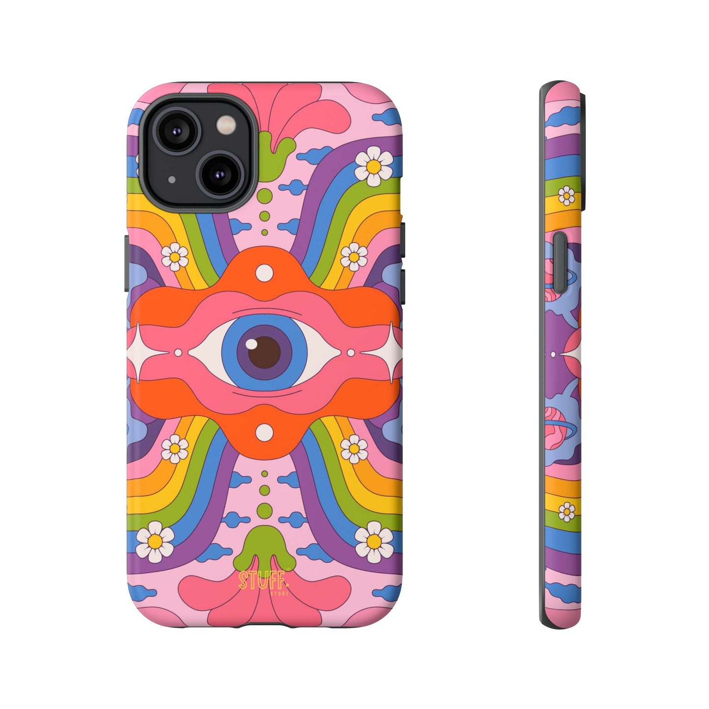 Psych Case | Coque résistante double protection avec Design Psychédélique coloré