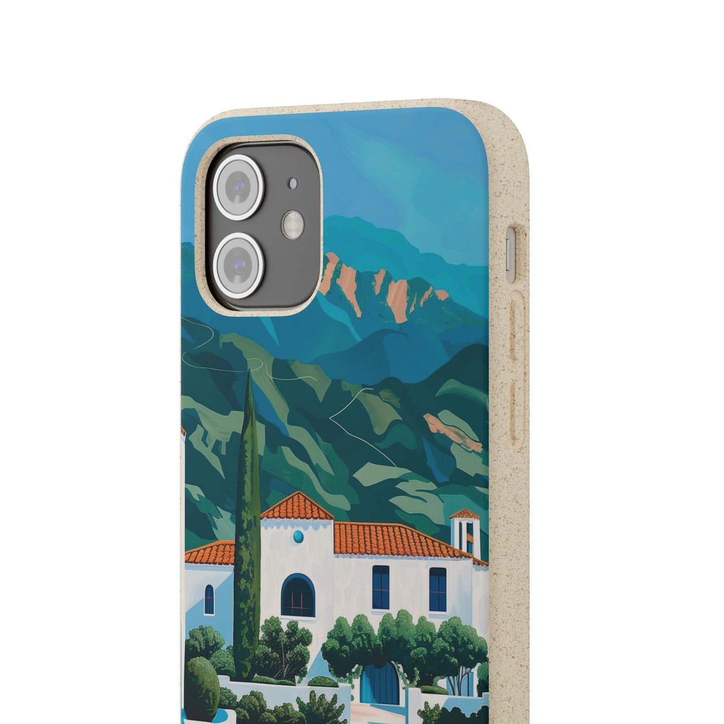 Summer Villa Case | Eco-Friendly Bamboo and Bioplastic Case with Summer Design - Available with Gift Packaging