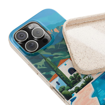 Summer Villa Case | Eco-Friendly Bamboo and Bioplastic Case with Summer Design - Available with Gift Packaging