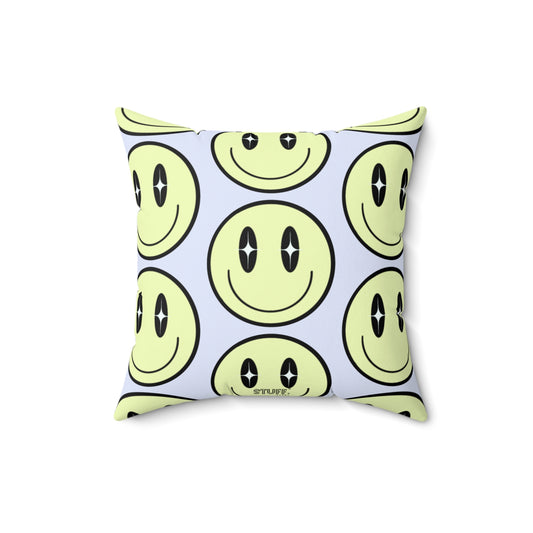 Coussin carré décoratif "Smiley Face"