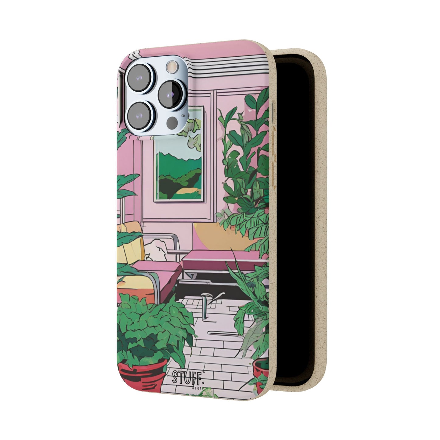 Plant Pop Case | Coque biodégradable en bambou et bioplastique avec design coloré | Parfait pour les amoureux des plantes - Avec emballage cadeau