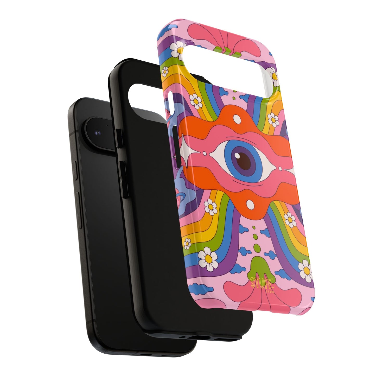 Psych Case | Coque résistante double protection avec Design Psychédélique coloré