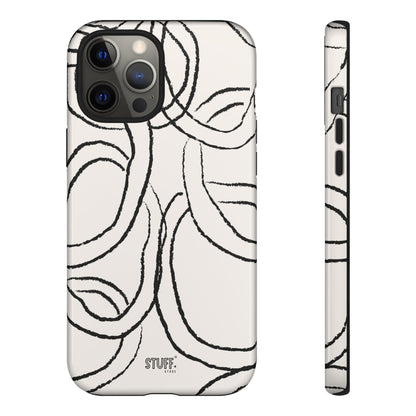 Doodly Case | Coque résistante double protection avec Design Gribouillis Minimaliste