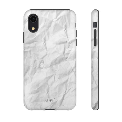 Crinkled Case | Coque résistante double protection anti-choc Effet Papier Froissé Mat
