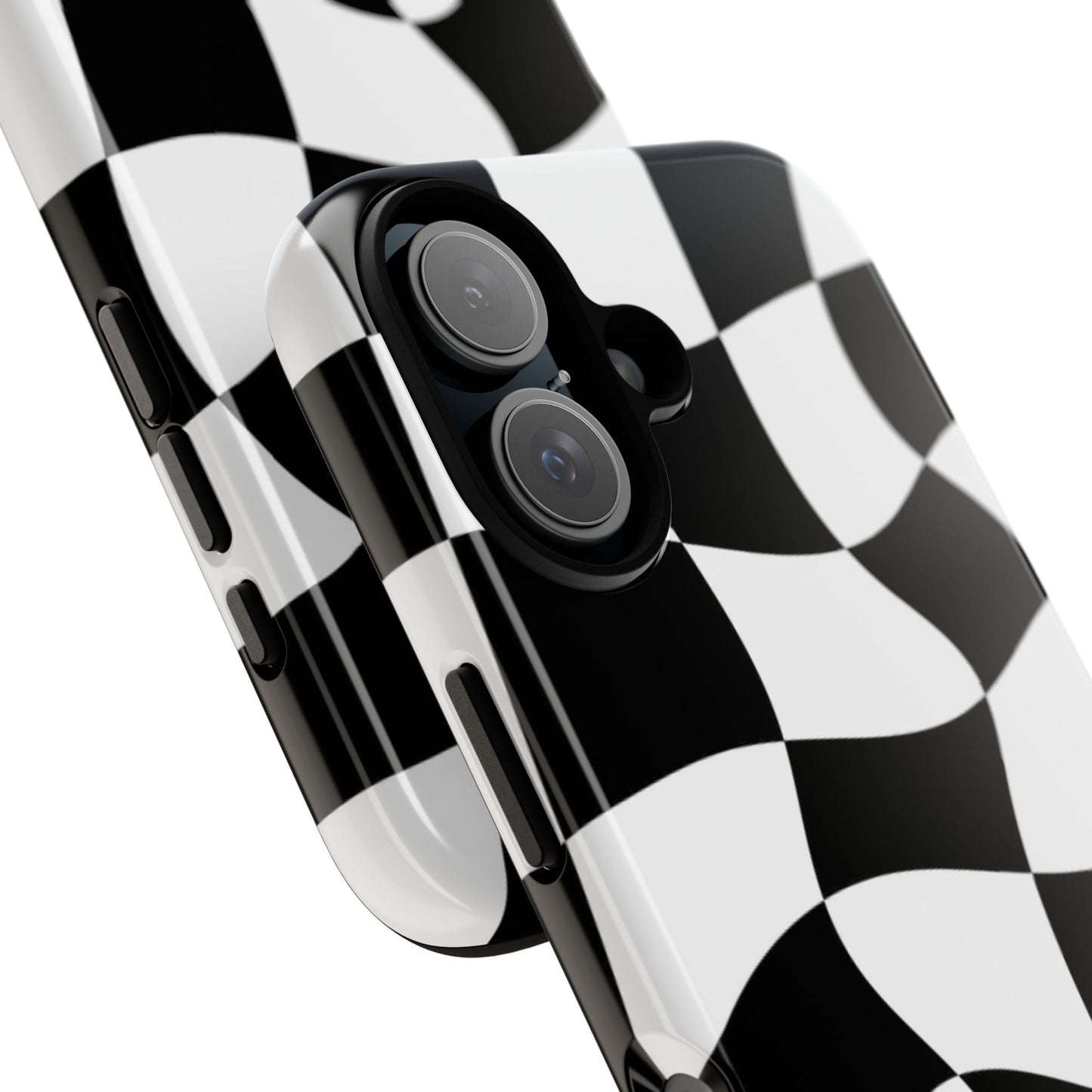 Checkers Case | Coque résistante double protection et Design en Damier déformé