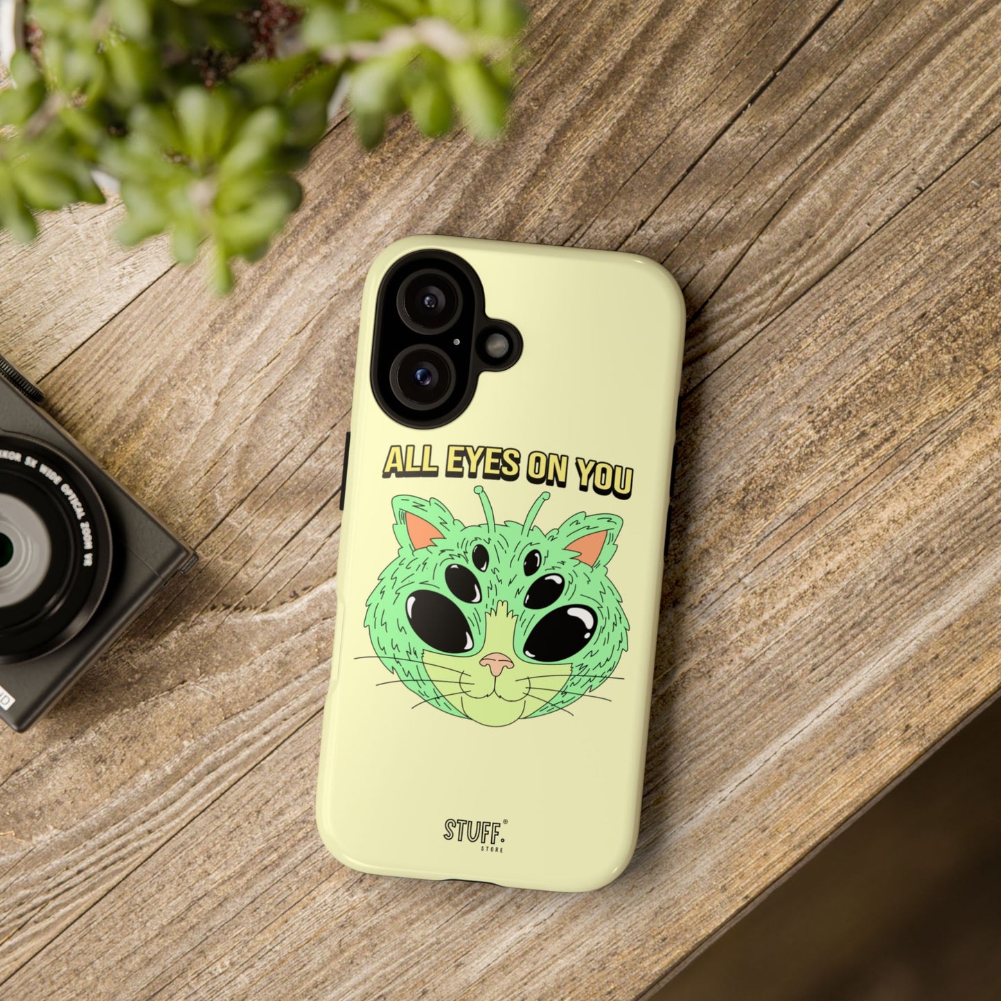 All Eyes on You Case | Coque résistante double protection avec Design Alien drôle
