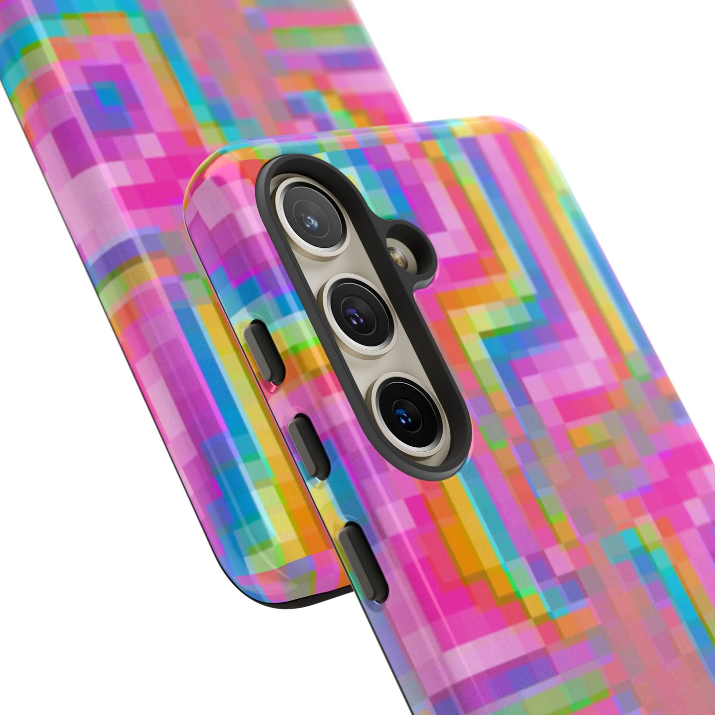 Pixel Case | Coque résistante double protection anti-choc - Motif pixels colorés