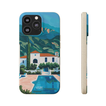 Summer Villa Case | Eco-Friendly Bamboo and Bioplastic Case with Summer Design - Available with Gift Packaging