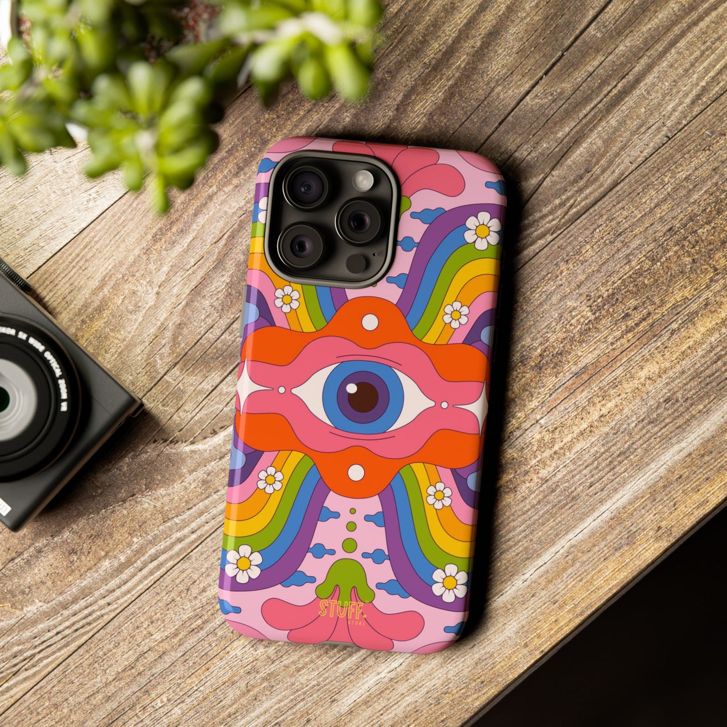 Psych Case | Coque résistante double protection avec Design Psychédélique coloré