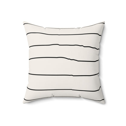 Coussin carré décoratif avec Design Ligné Minimaliste