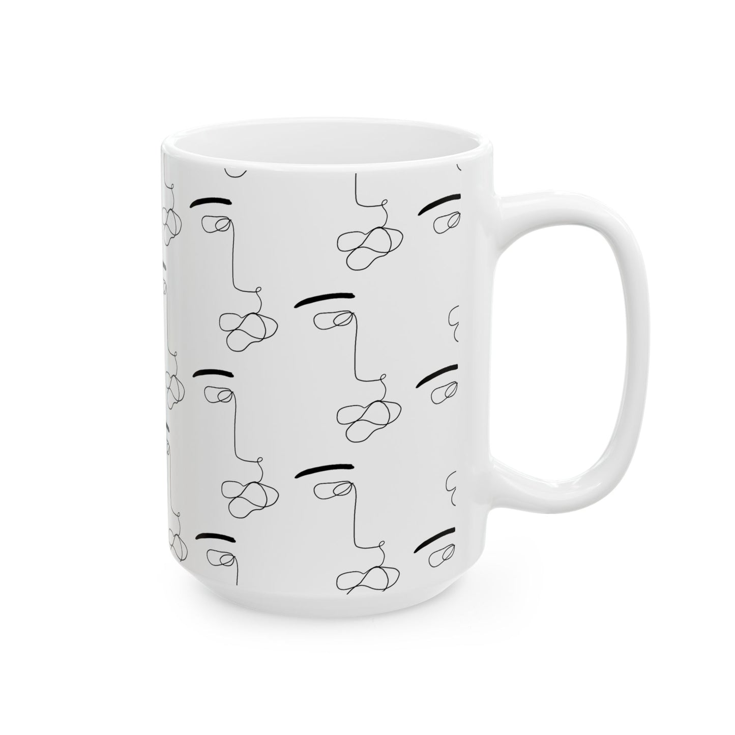 He's Art Cup | Mug en céramique avec design minimaliste – 330ml / 440ml