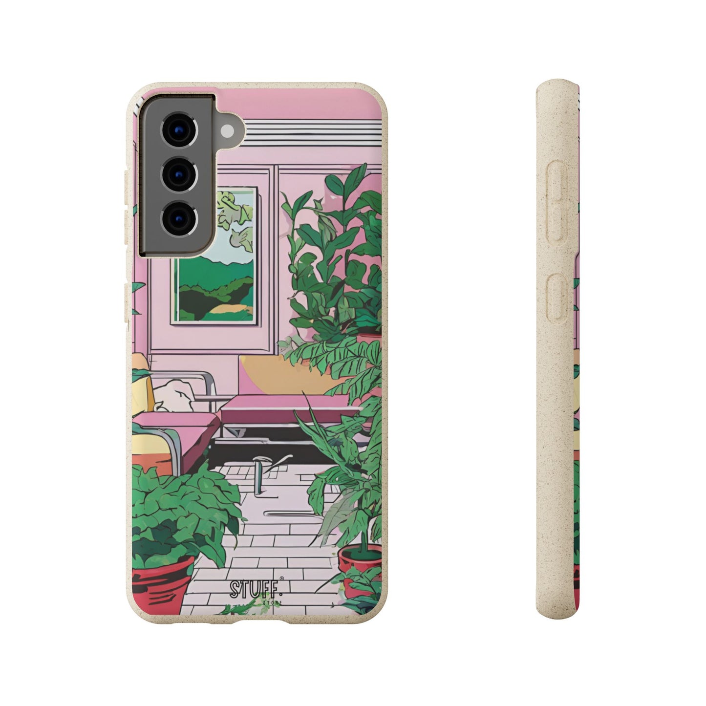 Plant Pop Case | Coque biodégradable en bambou et bioplastique avec design coloré | Parfait pour les amoureux des plantes - Avec emballage cadeau