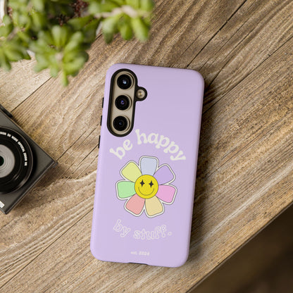 Be Happy Case | Coque résistante double protection avec Design Fleur Colorée