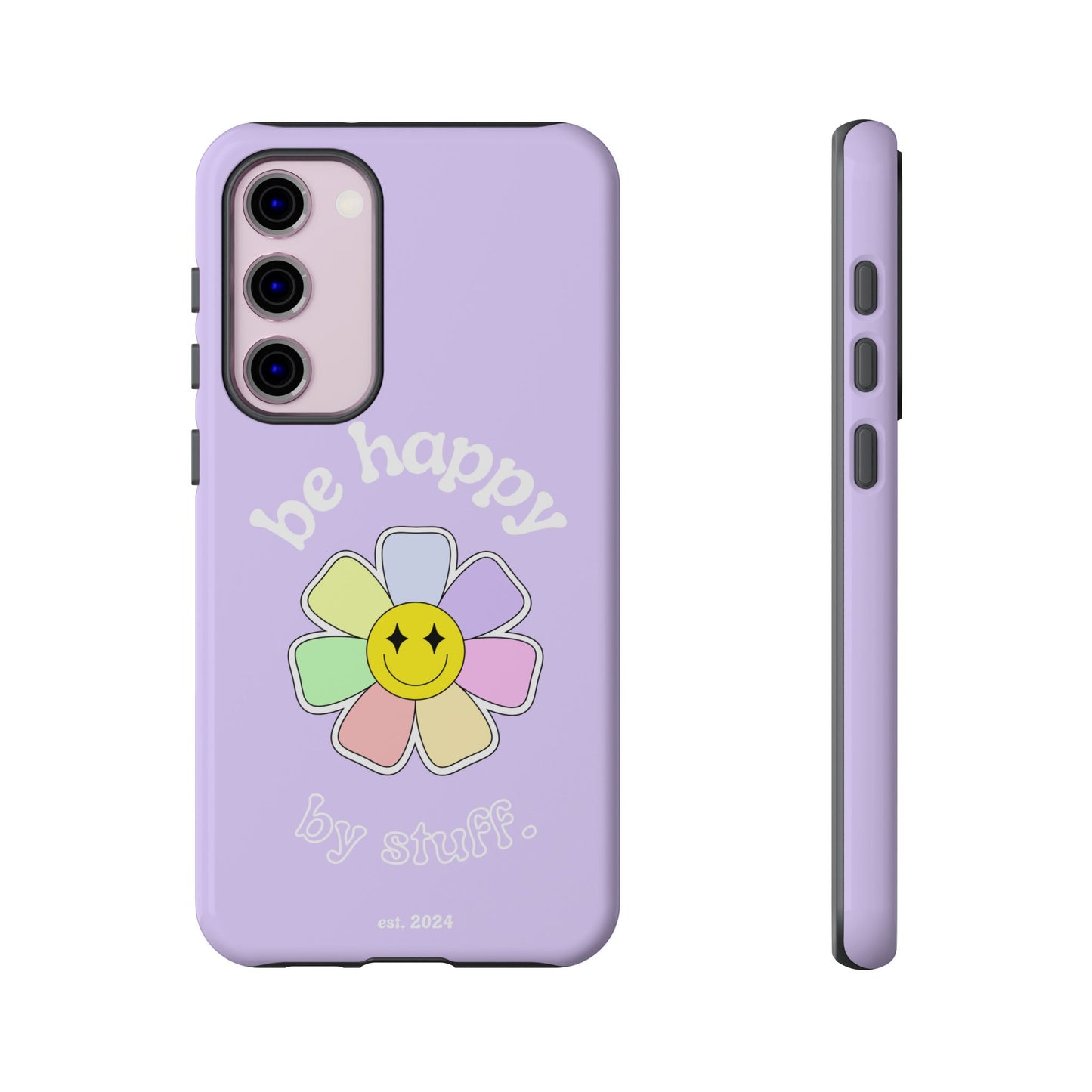 Be Happy Case | Coque résistante double protection avec Design Fleur Colorée