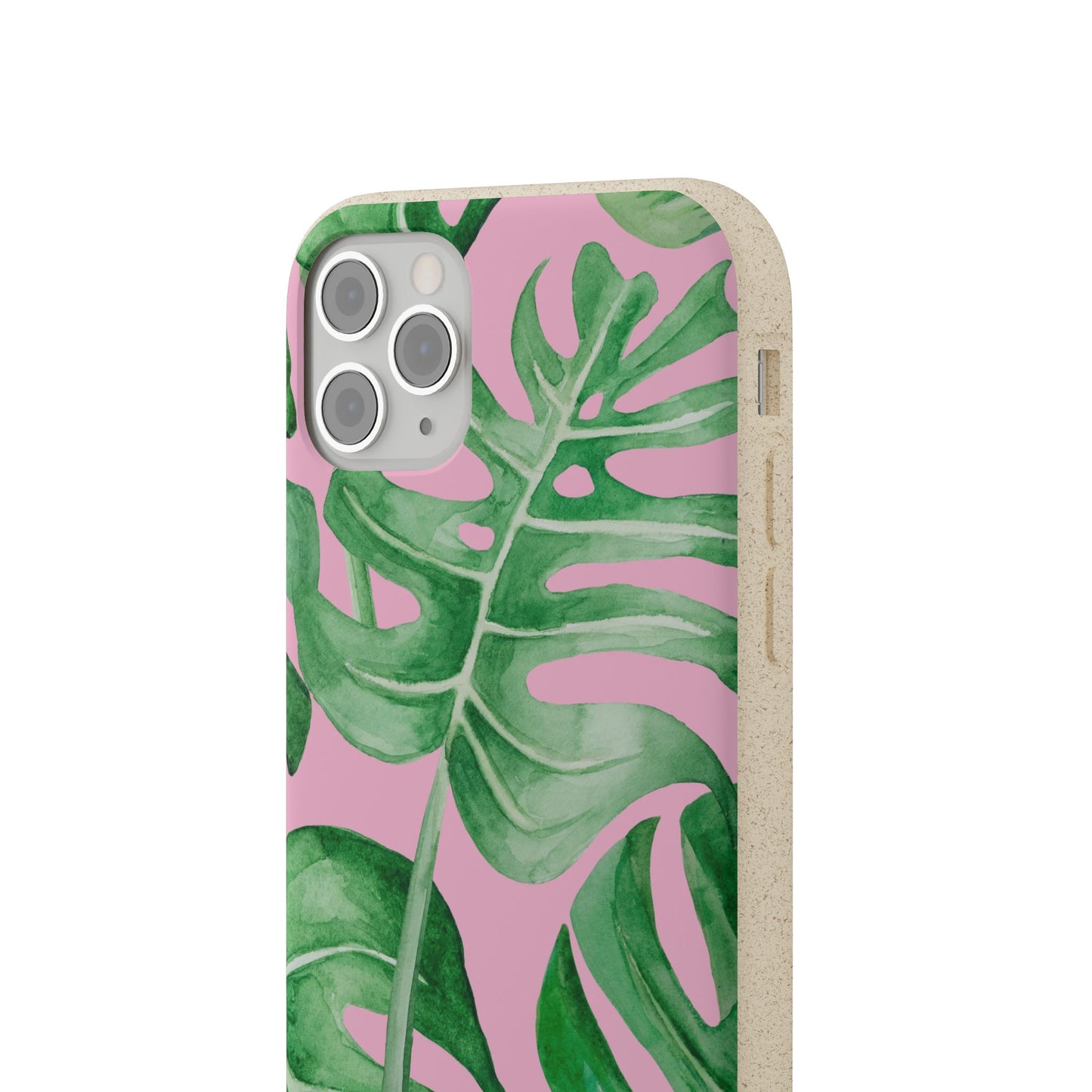 Monstera Case | Eco-Friendly Bamboo and Bioplastic Shell Monstera Leaves Pattern - Available with Gift Packaging