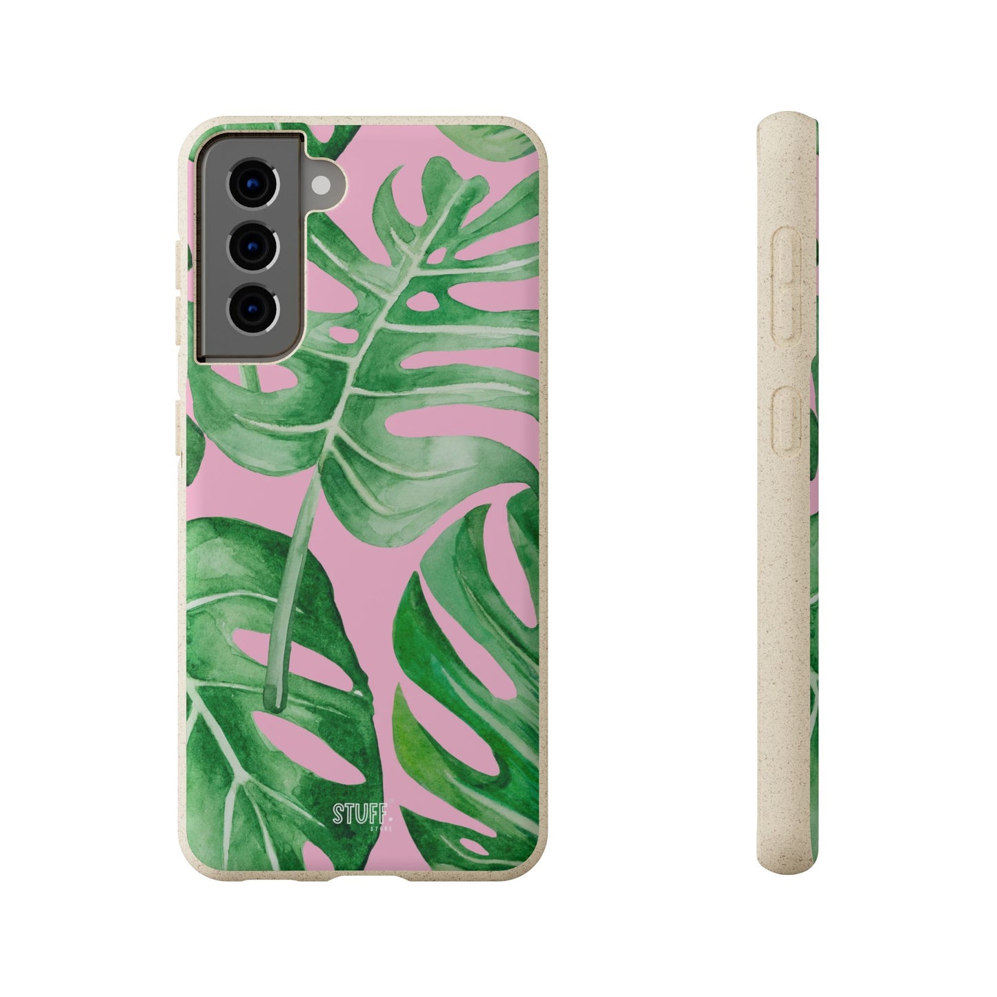Monstera Case | Eco-Friendly Bamboo and Bioplastic Shell Monstera Leaves Pattern - Available with Gift Packaging