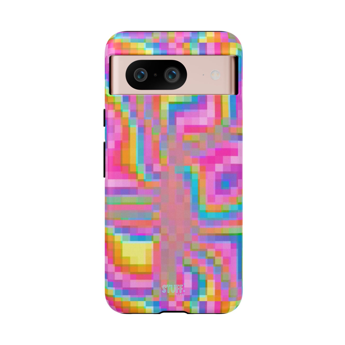 Pixel Case | Coque résistante double protection anti-choc - Motif pixels colorés