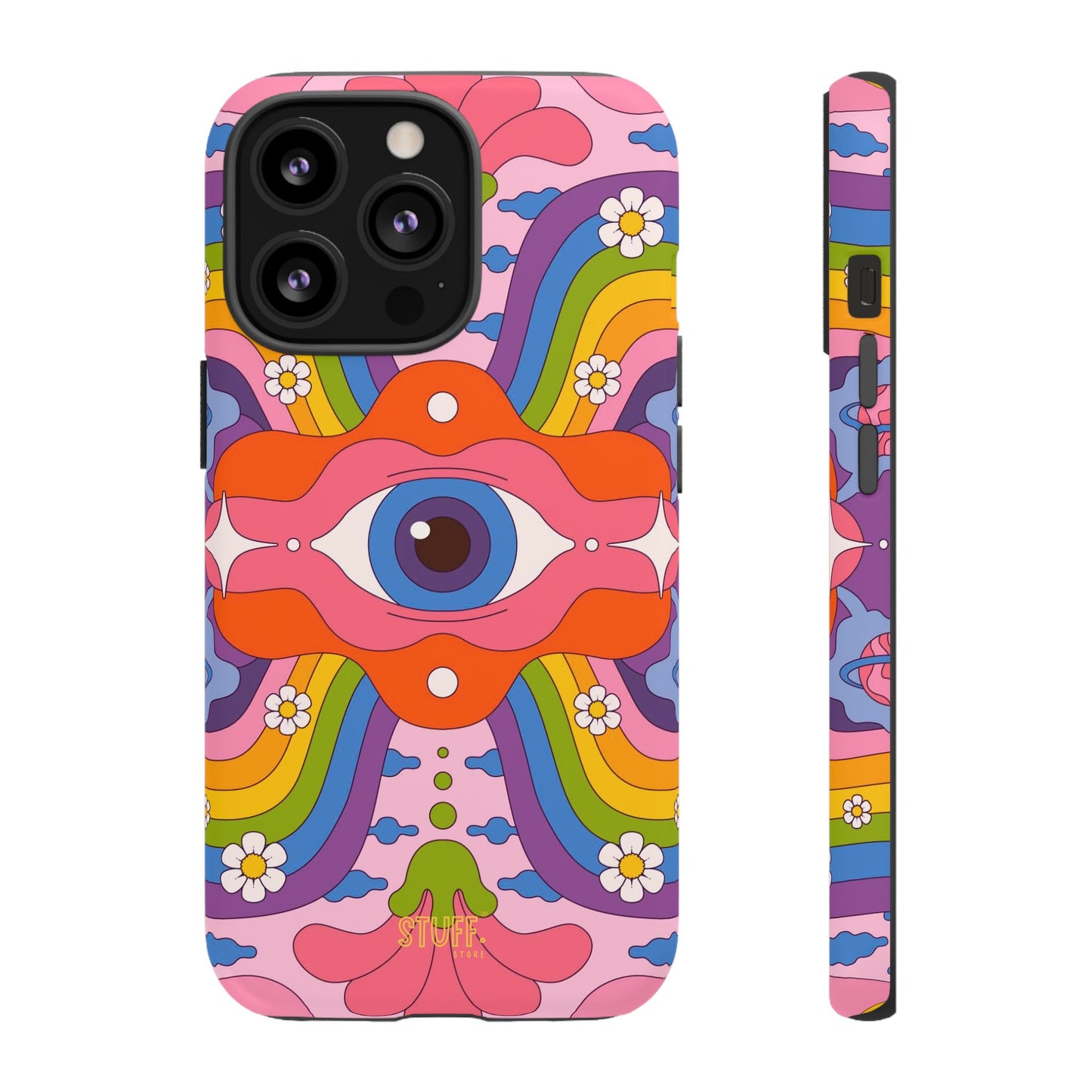 Psych Case | Coque résistante double protection avec Design Psychédélique coloré