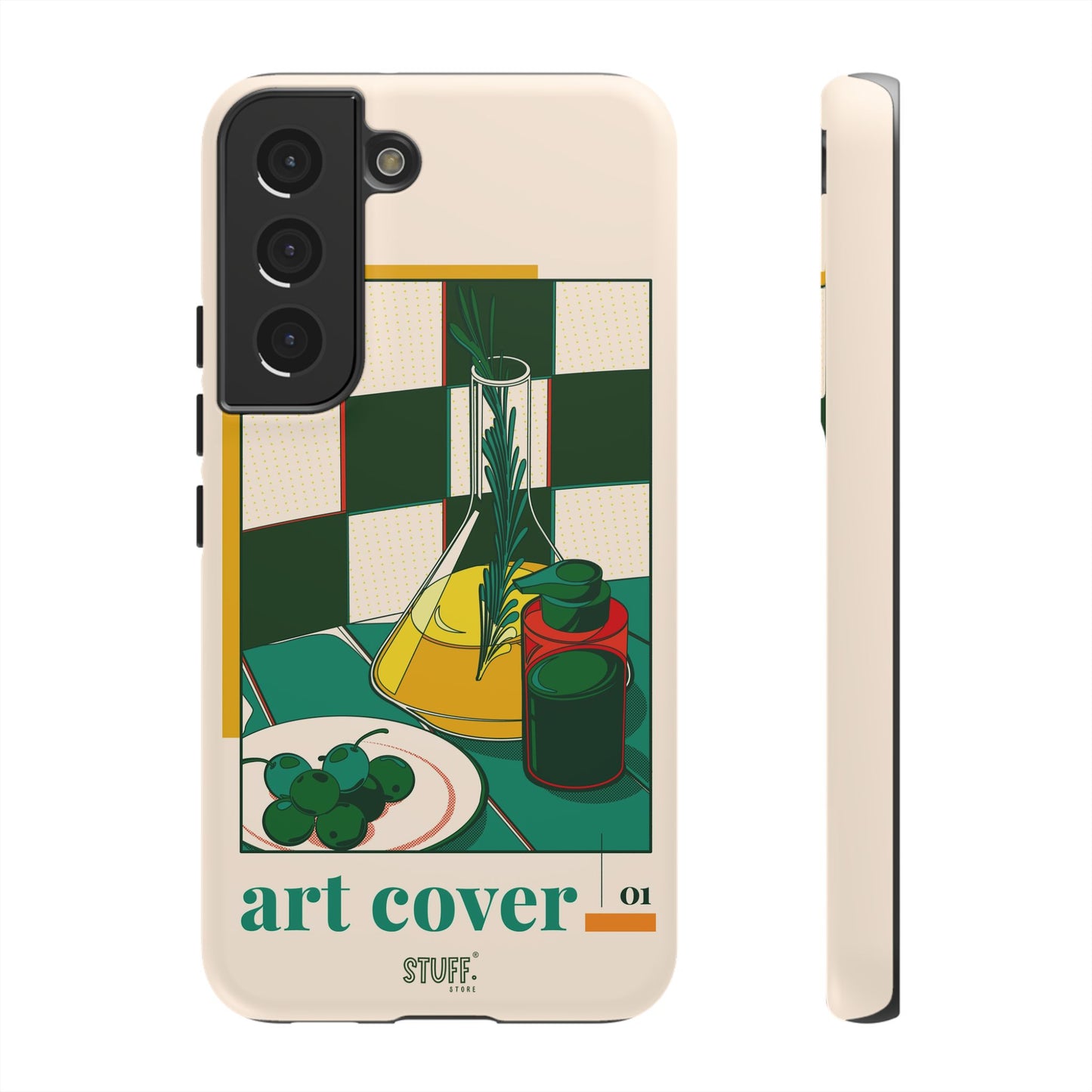 Olio d'Amore Case | Coque résistante double protection avec Design artistique Rétro