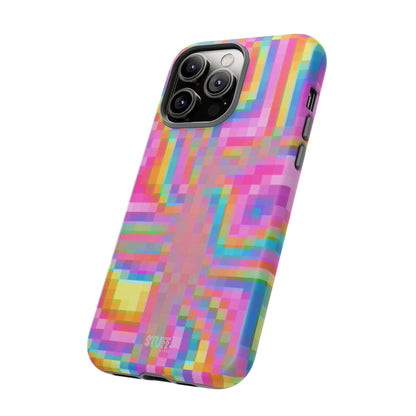 Pixel Case | Coque résistante double protection anti-choc - Motif pixels colorés