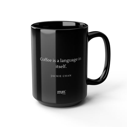 Jackie Chan's Cup | Mug en céramique noir avec citation – 330ml / 440ml