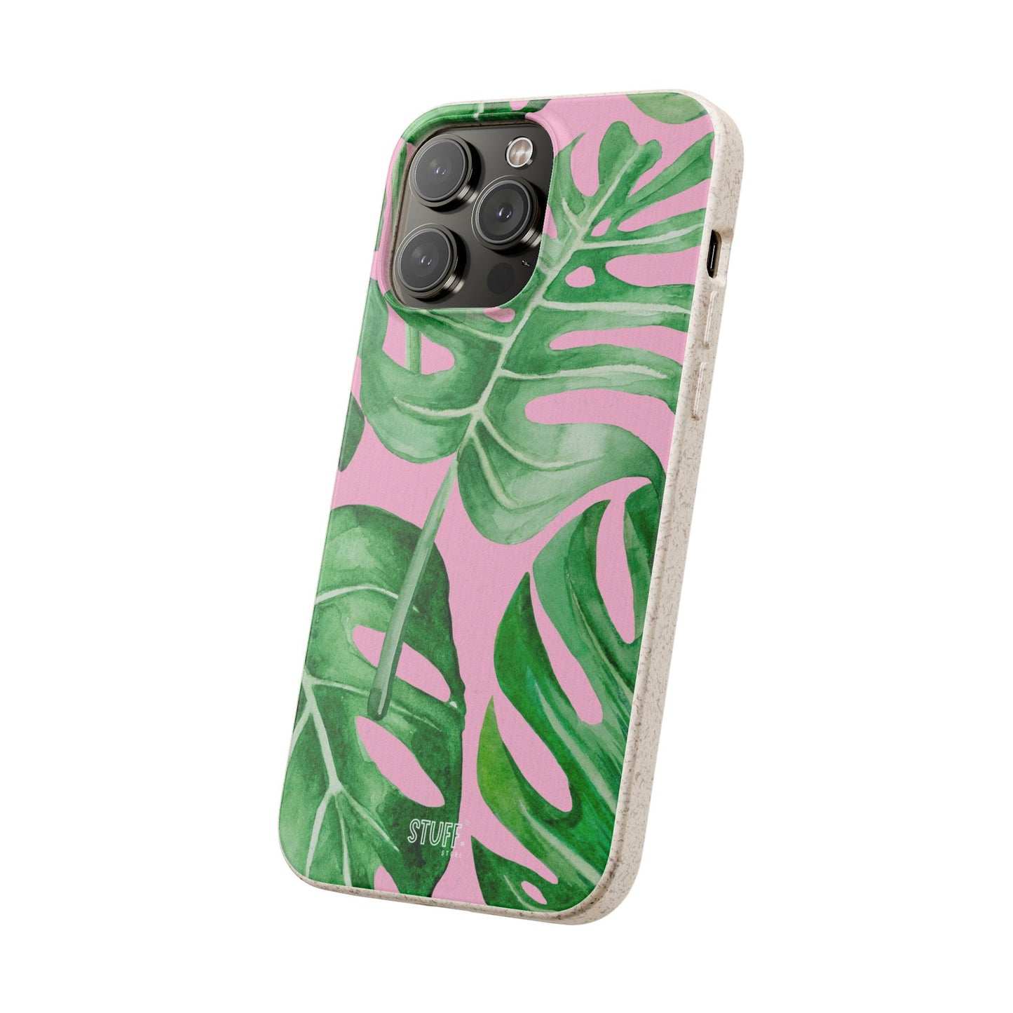 Monstera Case | Eco-Friendly Bamboo and Bioplastic Shell Monstera Leaves Pattern - Available with Gift Packaging