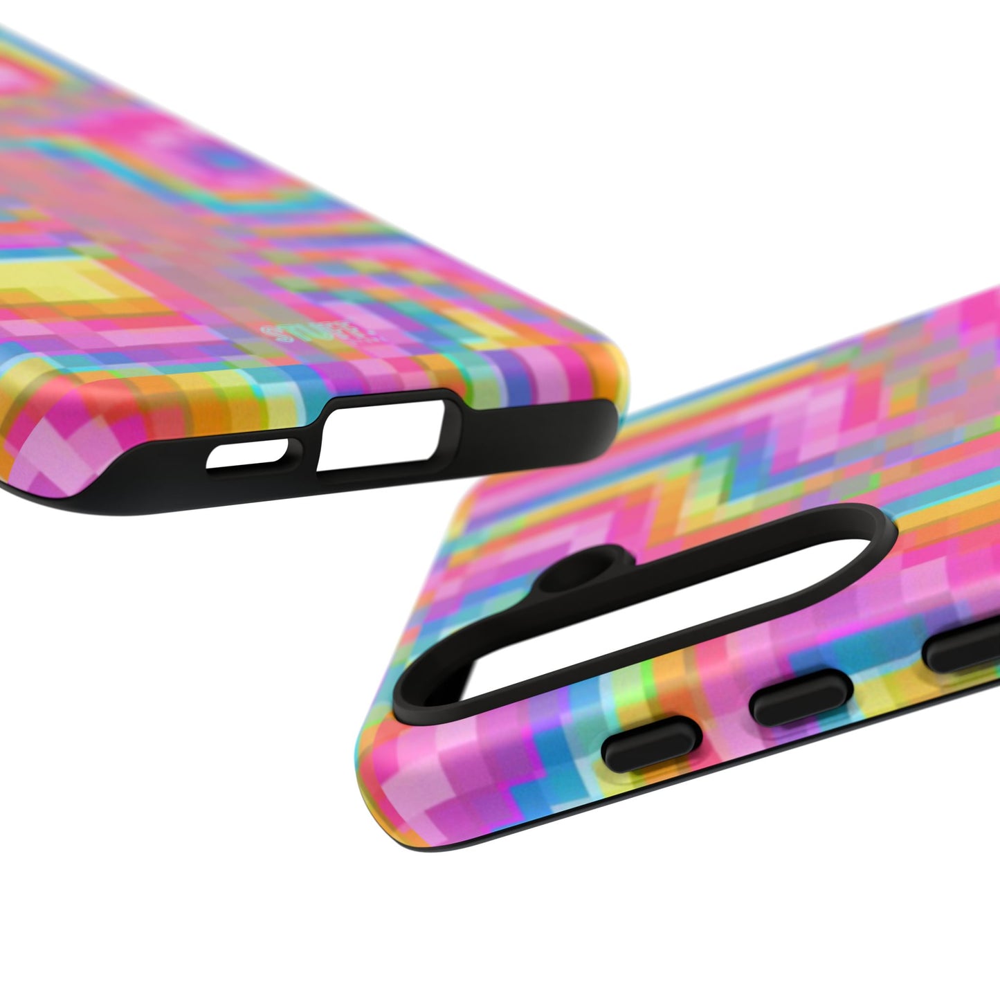 Pixel Case | Coque résistante double protection anti-choc - Motif pixels colorés