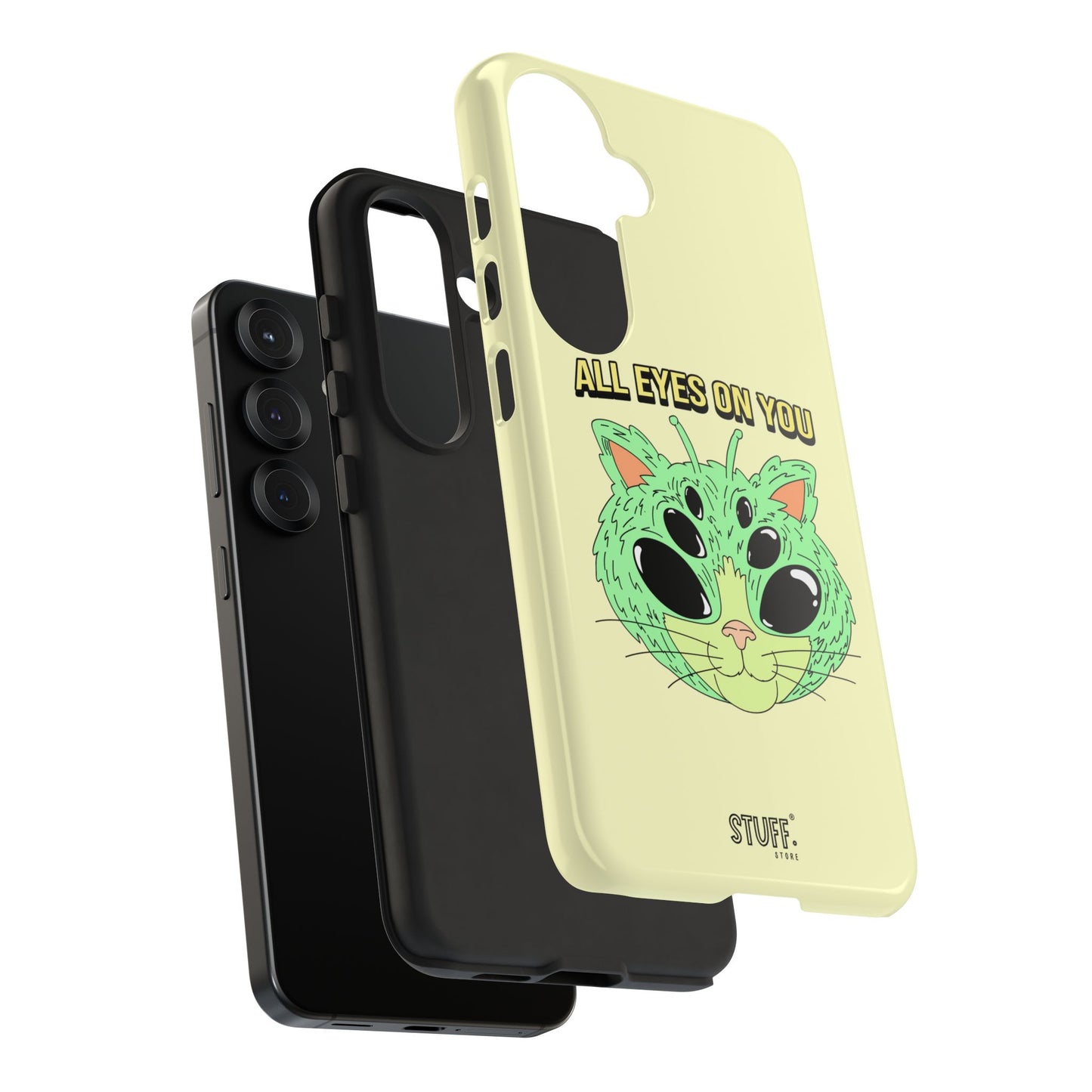 All Eyes on You Case | Coque résistante double protection avec Design Alien drôle