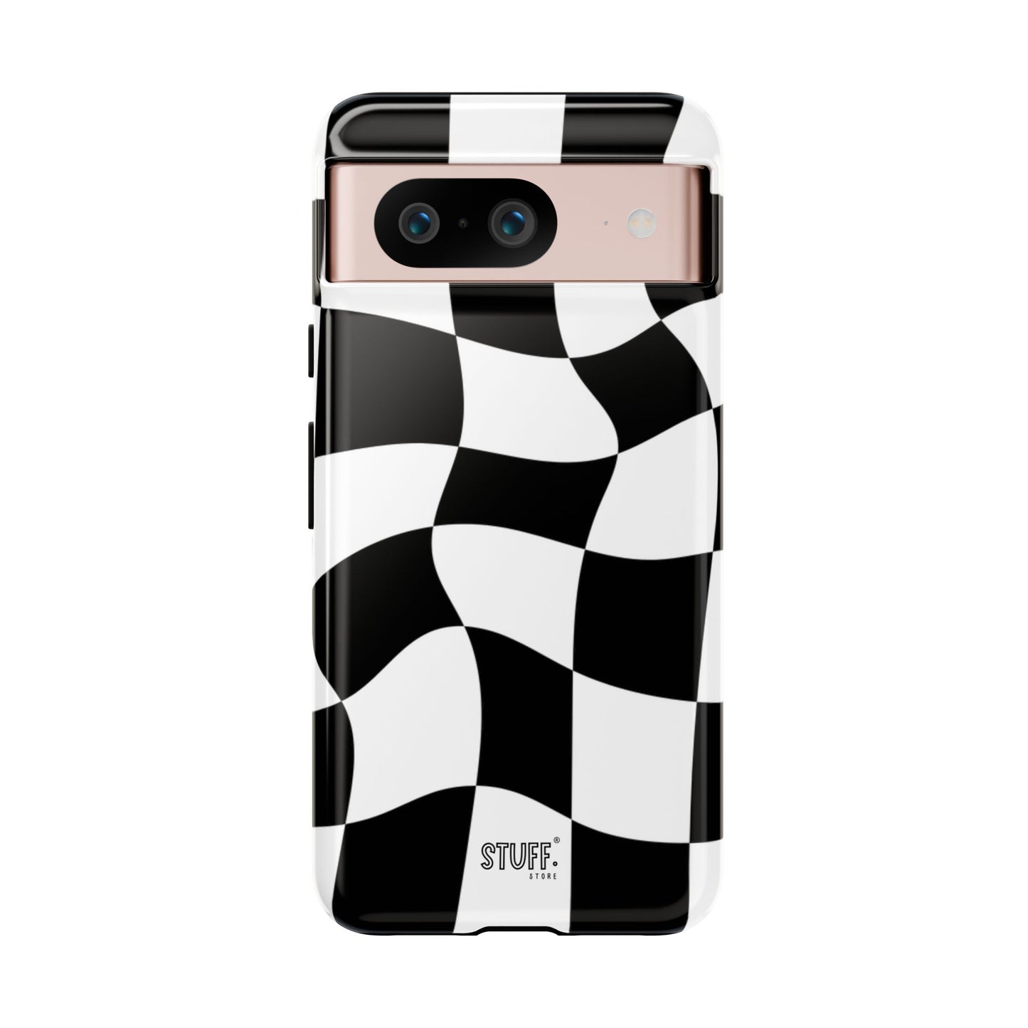 Checkers Case | Coque résistante double protection et Design en Damier déformé