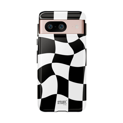 Checkers Case | Coque résistante double protection et Design en Damier déformé