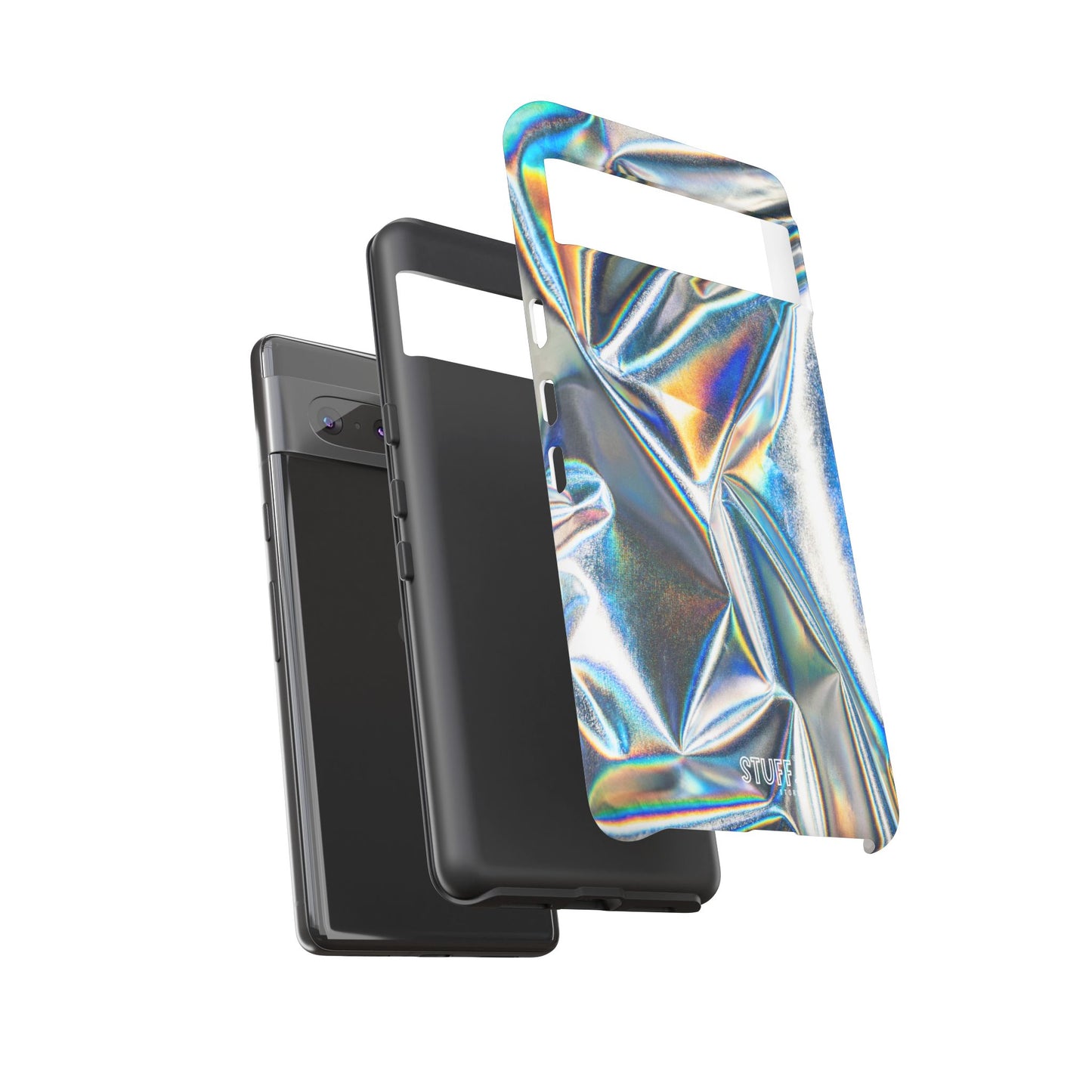 Metallic Case | Coque résistante double protection anti-choc - Effet Métallique