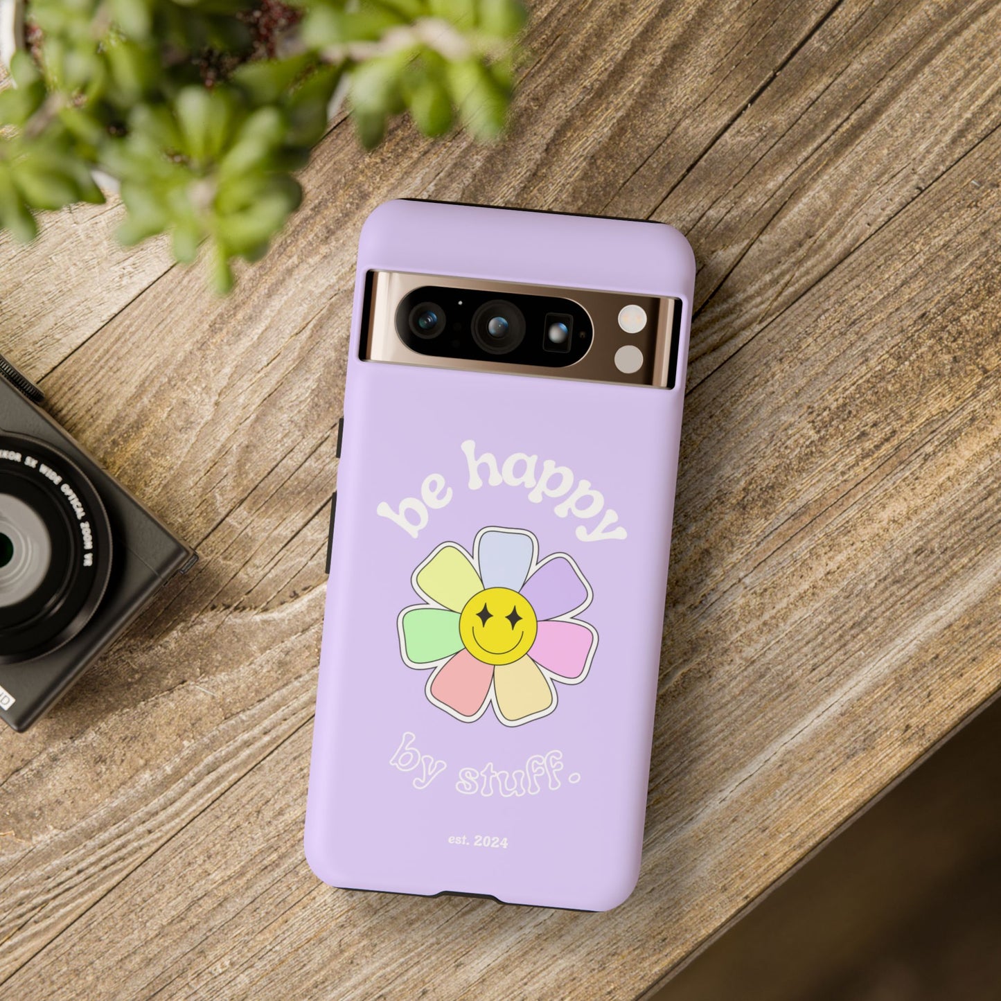 Be Happy Case | Coque résistante double protection avec Design Fleur Colorée